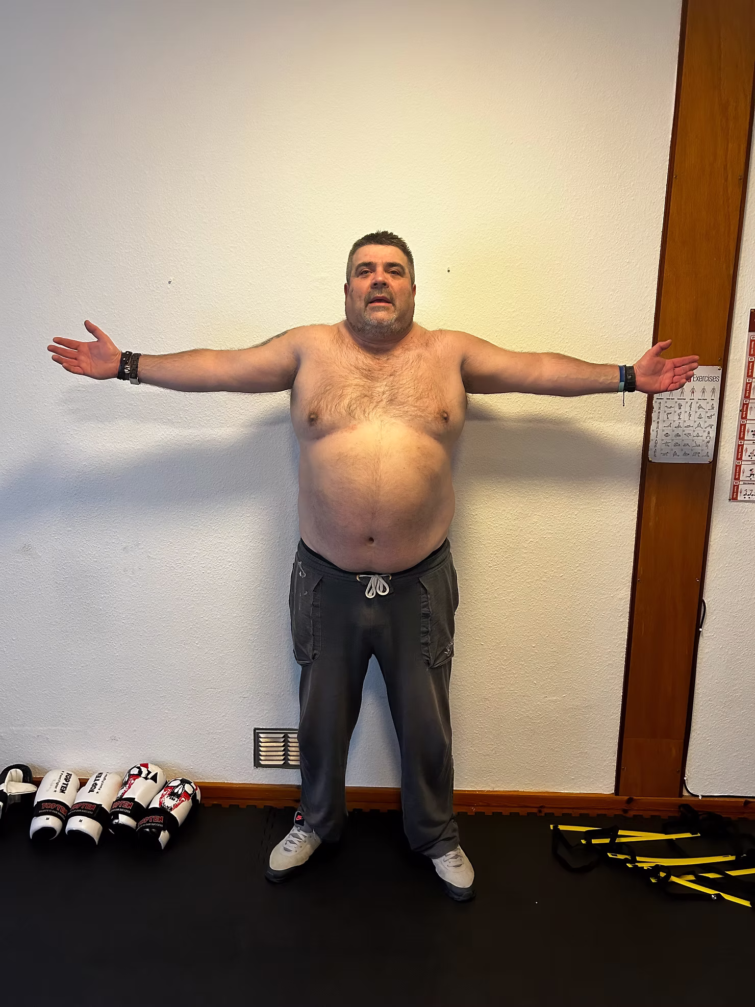 Scott's transformation - front view showing weight loss results