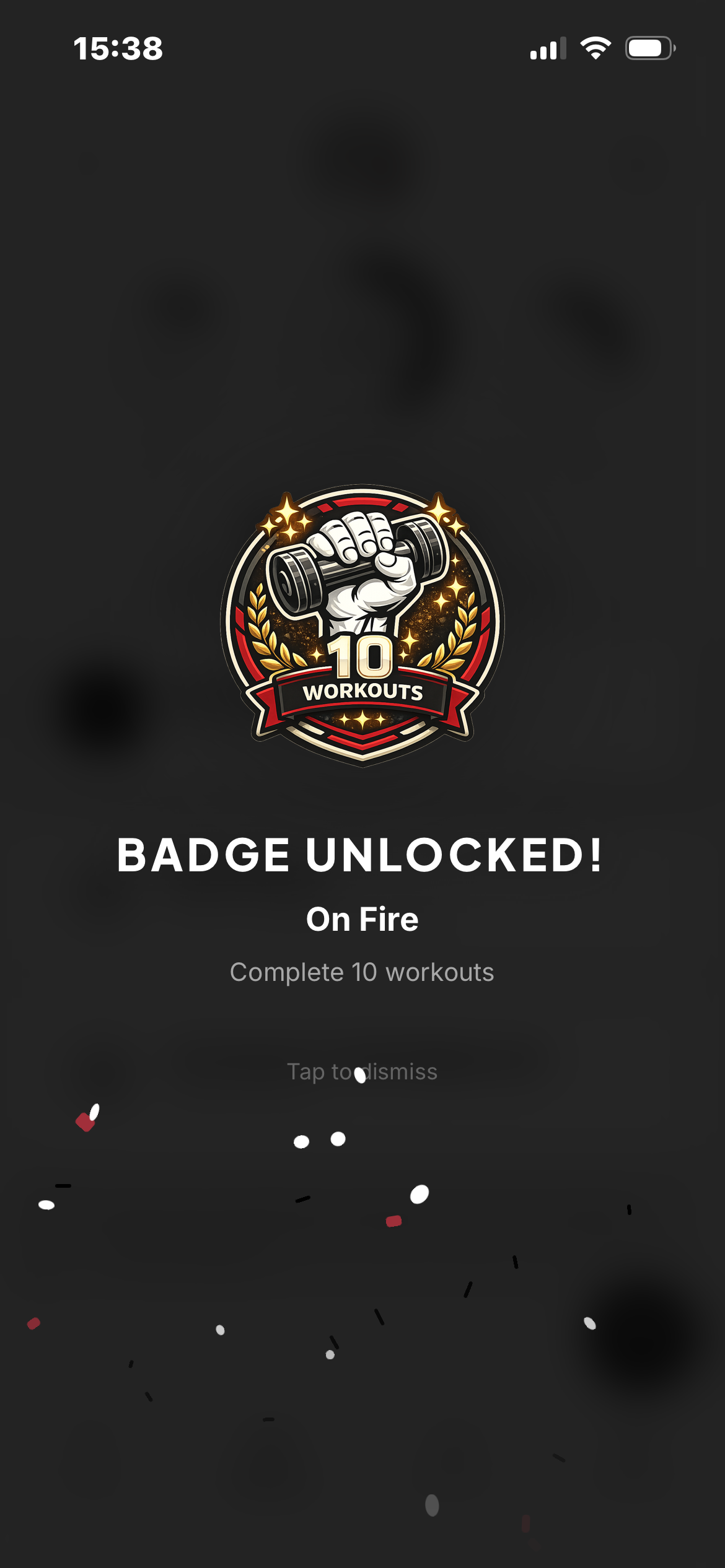 Core Buddy profile showing earned badges and achievement progress