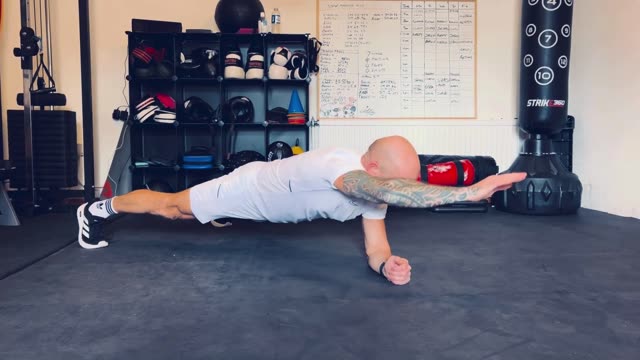Alternating plank reach