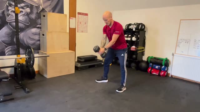 American dumbbell swing