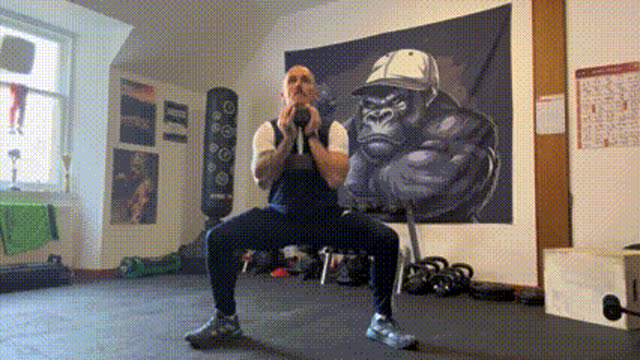 Dumbbell sumo squats