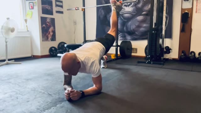 Plank leg lifts