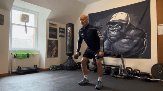 Dumbbell squat thrusters