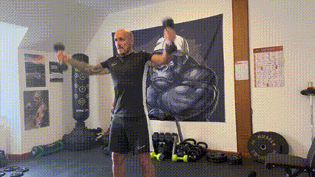 Wide-arm shoulder press