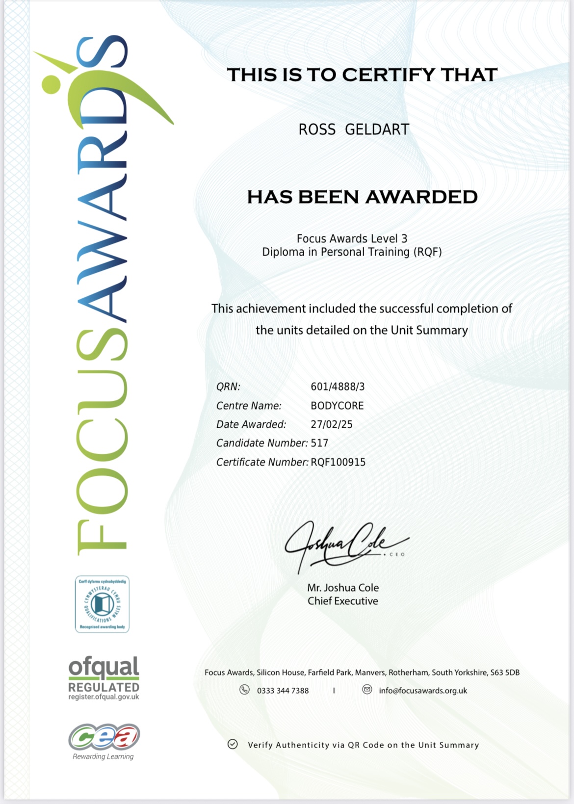 Level 2 & 3 Diploma in Gym Instructing and Personal Training